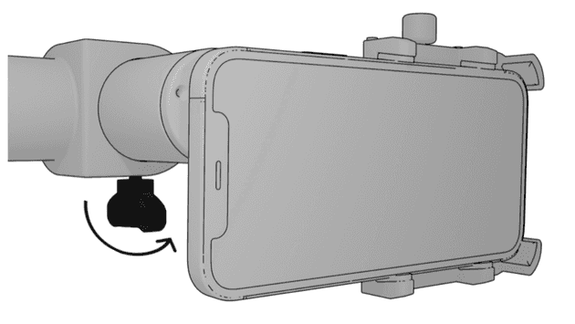 Rotation knob on the bottom