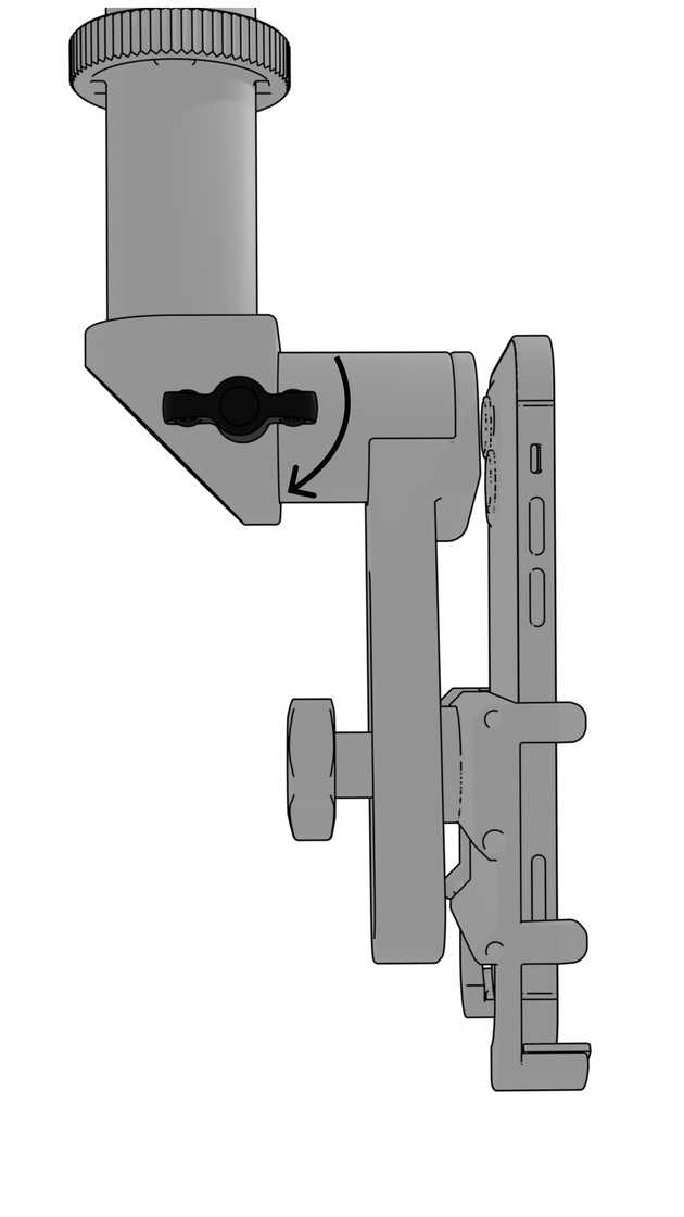 Rotation knob on the top