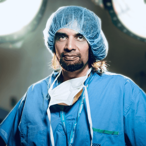  Ike Ahmed, ophthalmologist, in a surgery room
